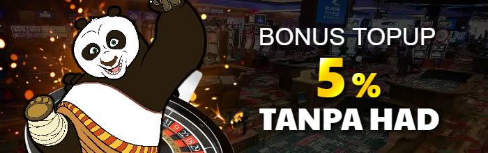 Bonus Deposit 5% tanpa had ditawarkan kepada pemain yang membuat deposit.