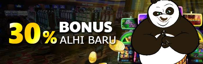 30% Bonus Ahli Baru tersedia kepada pemain baru yang membuat deposit kali pertama.